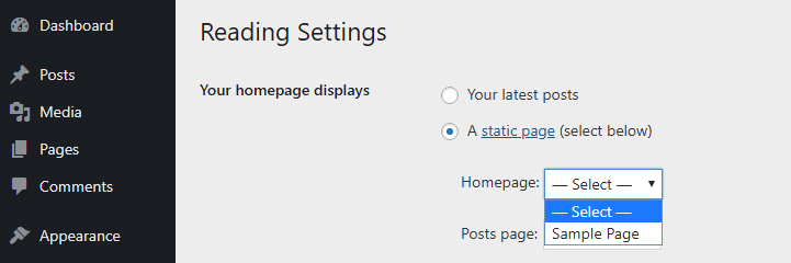 Wordpress Setting up home page and Feed for blog